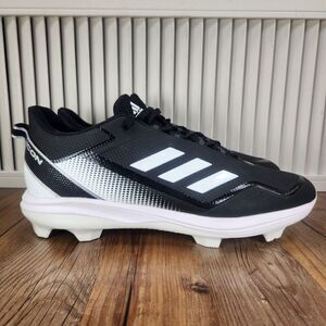 Adidas Icon 7 TPU FZ1559 Mens Size 12.5 Black White Molded Baseball Cleats NEW